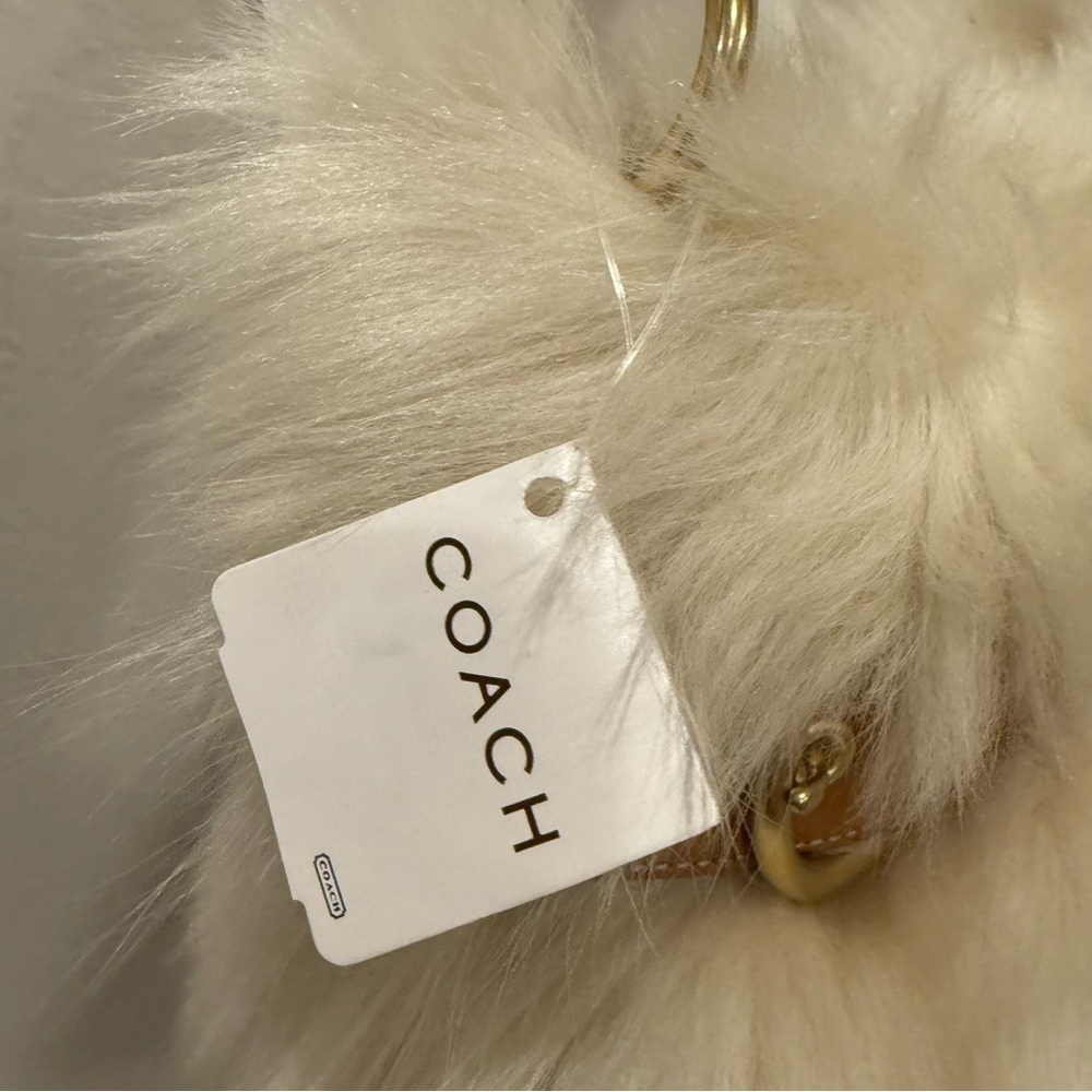 RARE COACH Lamb Shearling Suede Shoulder Bag 3575 Vintage Y2K Boho Grunge NWT - Picture 7 of 16